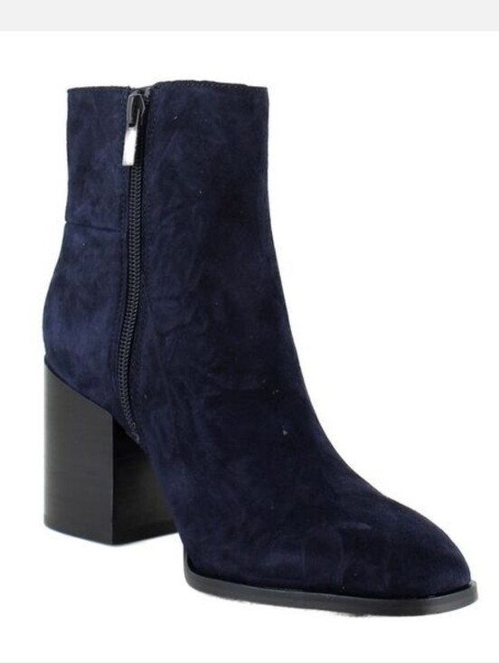 Vionic Shoes - Vionic Vynn Boot Women's Navy Suede Block Heel